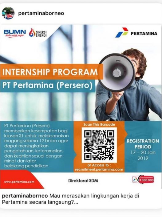 Internship Program PT. Pertamina Persero - Program Studi Kimia Fakultas ...